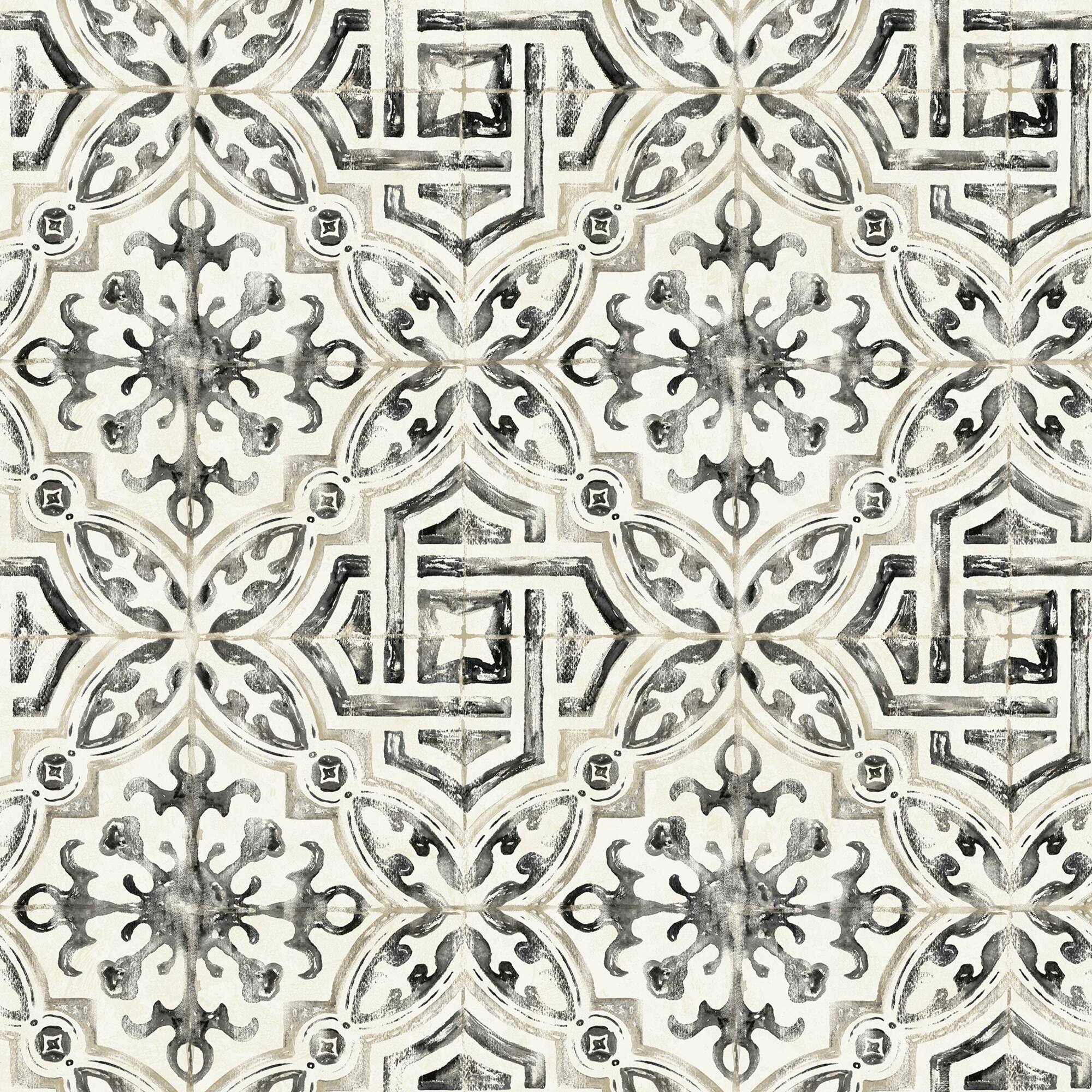 NuWallpaper Black Landondale Peel & Stick Wallpaper
